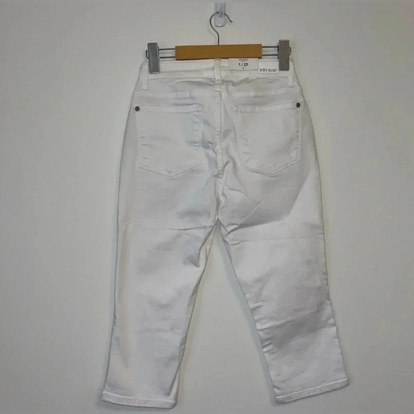 NWT Judy Blue skinny Fit Capri 25 White summer slim crop jeans vacation tropical - Picture 6 of 7